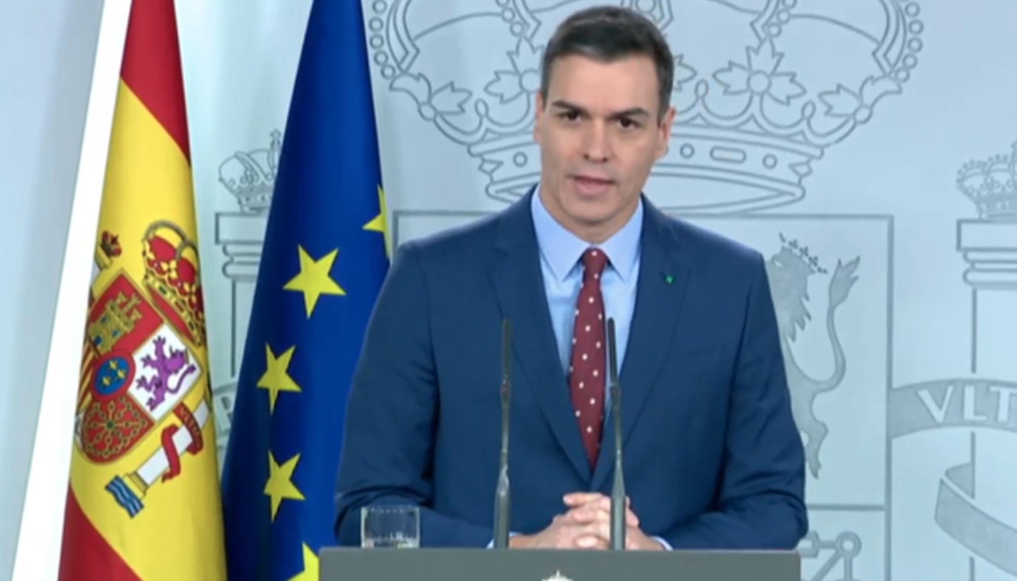 Pedro Sánchez Comparecencia Moncloa